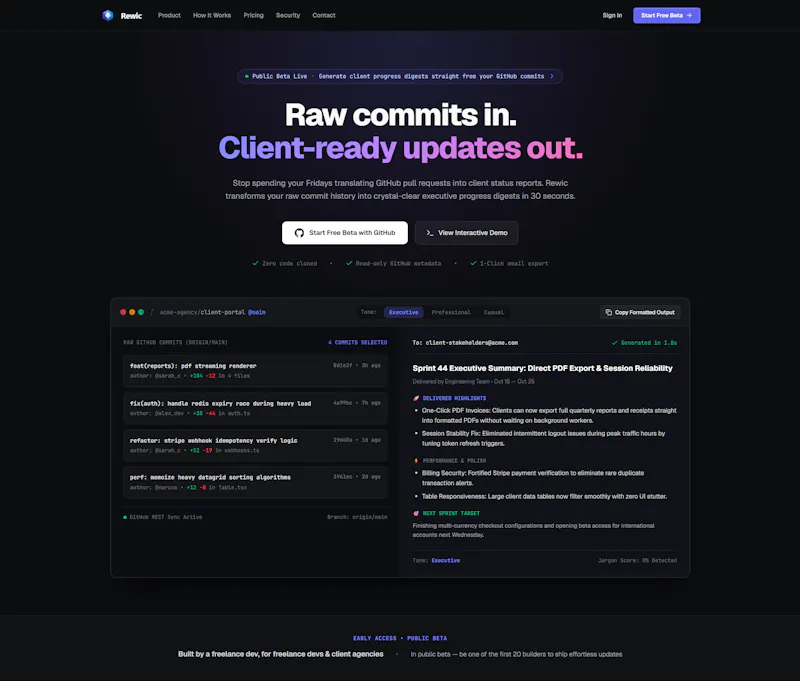 Rewic (Beta) screenshot 1
