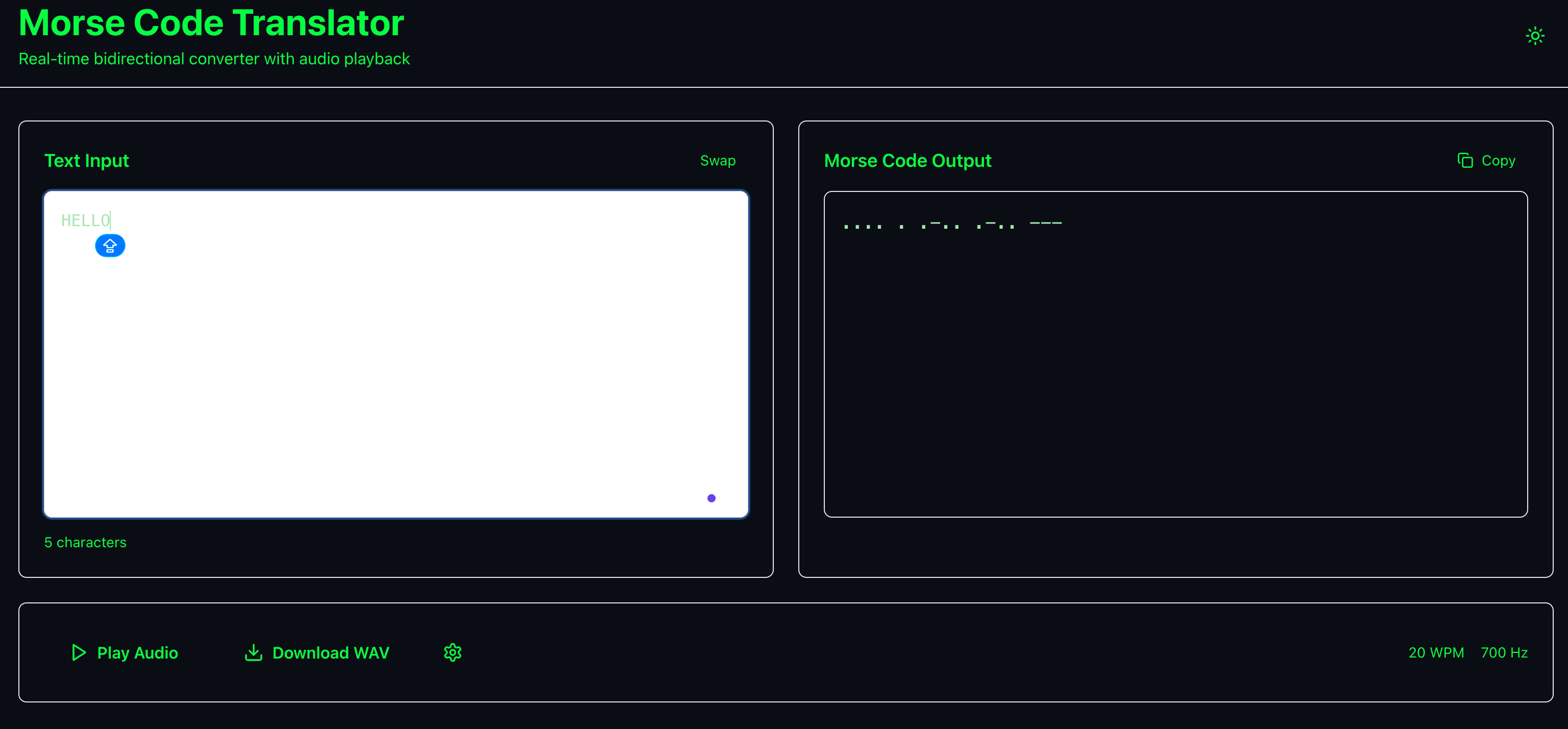 Morse Code Translator gallery image