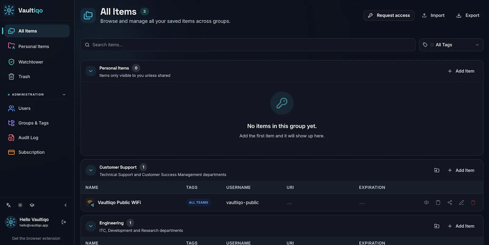 Vaultiqo screenshot 1