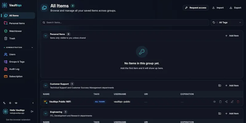 Vaultiqo screenshot 1
