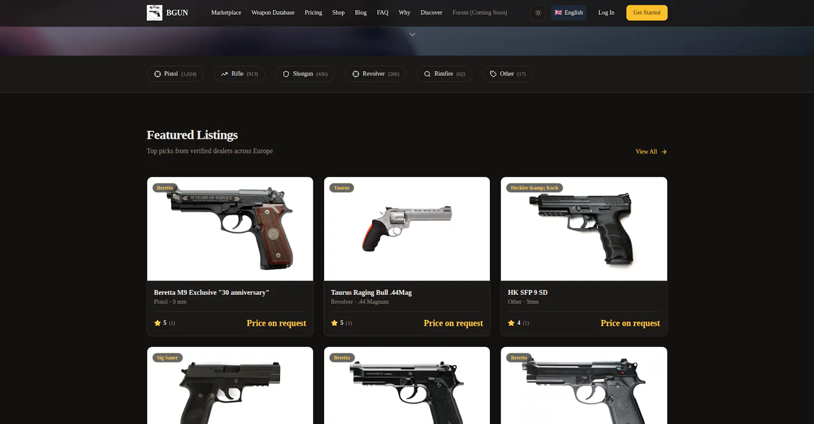 BGUN — European Firearms Platform screenshot 3