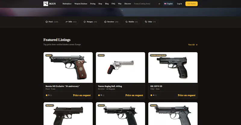 BGUN — European Firearms Platform screenshot 3