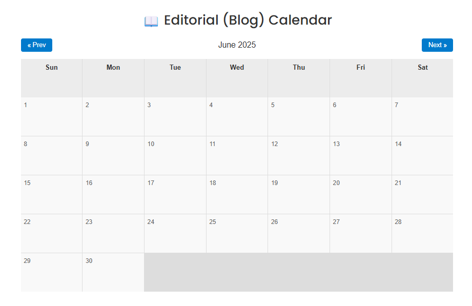 Smart Blog Calendar for Creators gallery image