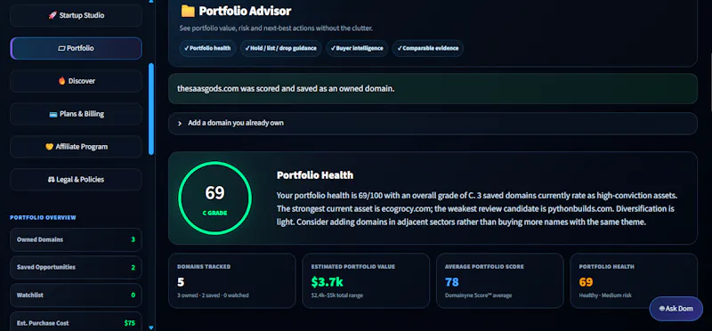 Domainyne Intelligence screenshot 3