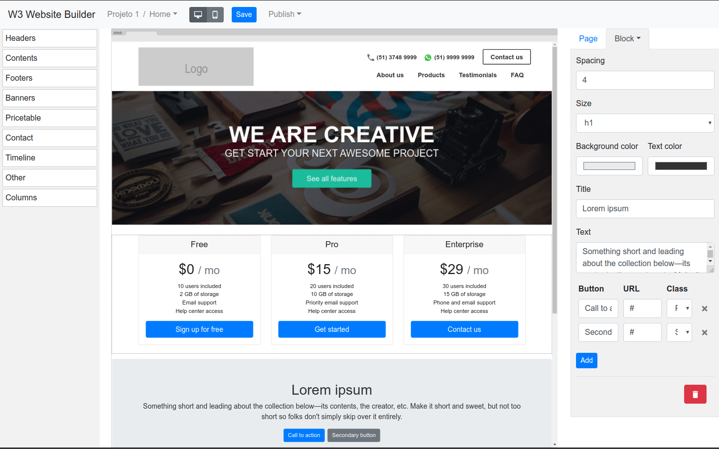 W3 Website Builder gallery image