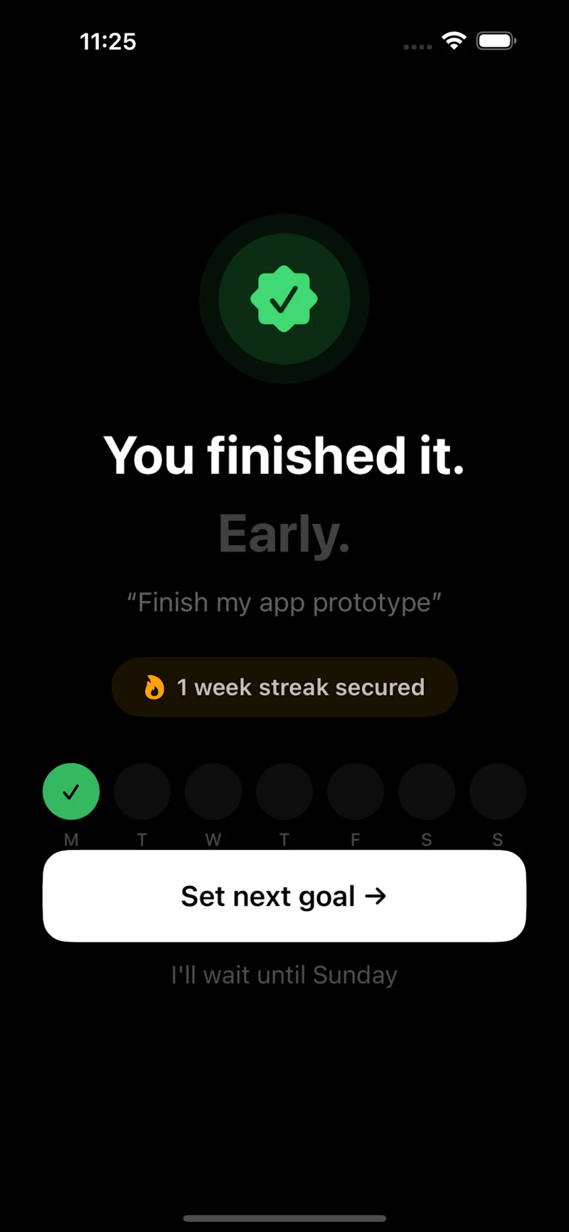 One Goal: One Week screenshot 4