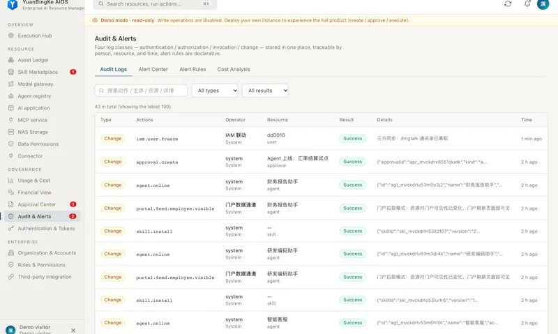 YBK · Enterprise AI Asset Governance screenshot 2