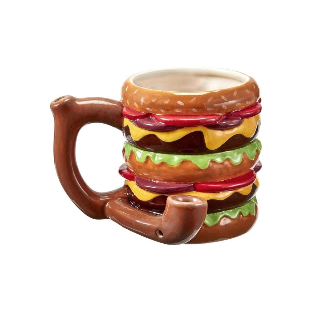 Hamburger Creative Ceramic Pipe Mug media 1