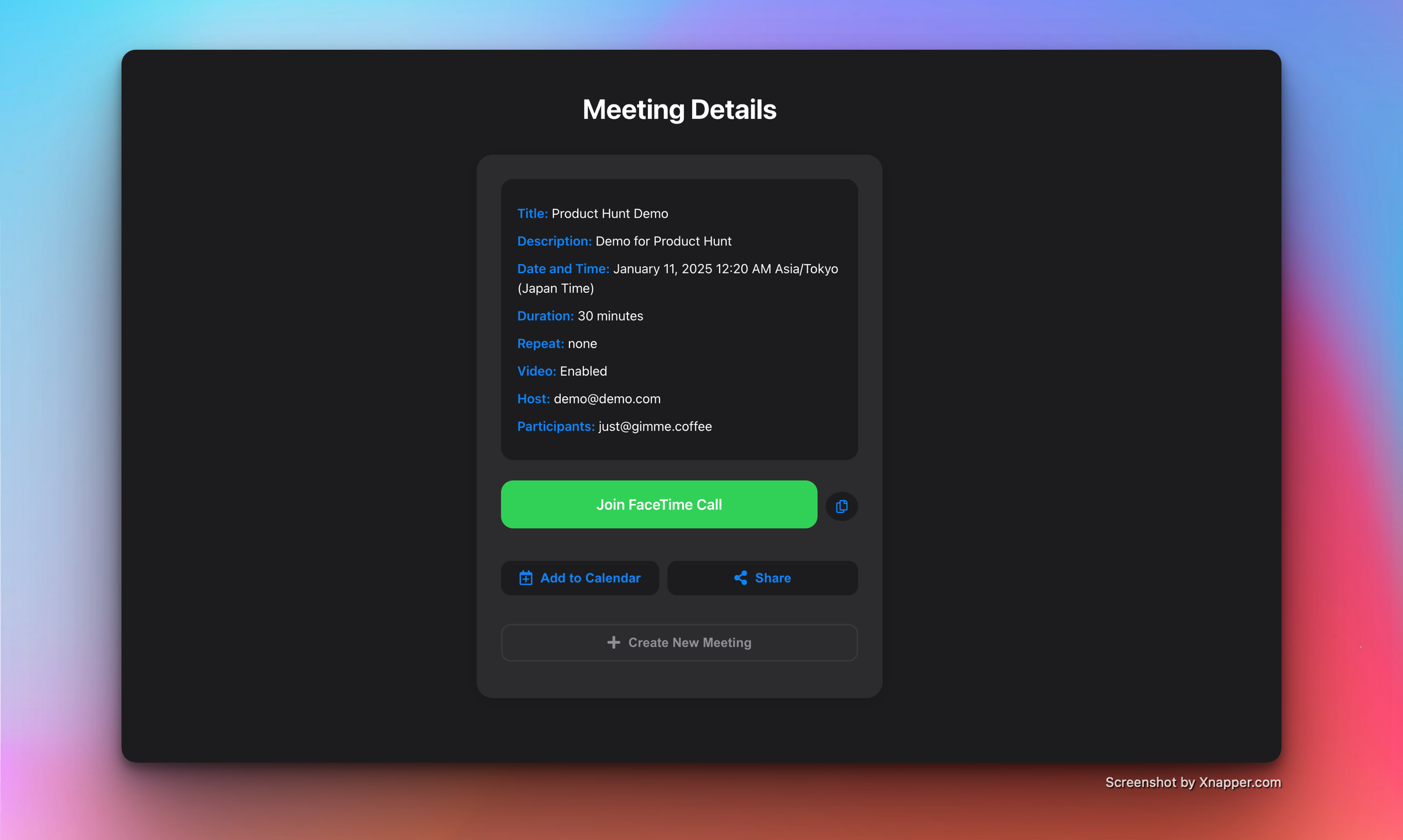 Média FTme.link - Planifiez facilement les appels et les réunions FaceTime 4