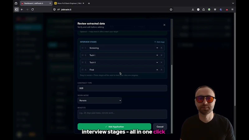 JobTrackr.it screenshot 1 (video preview)