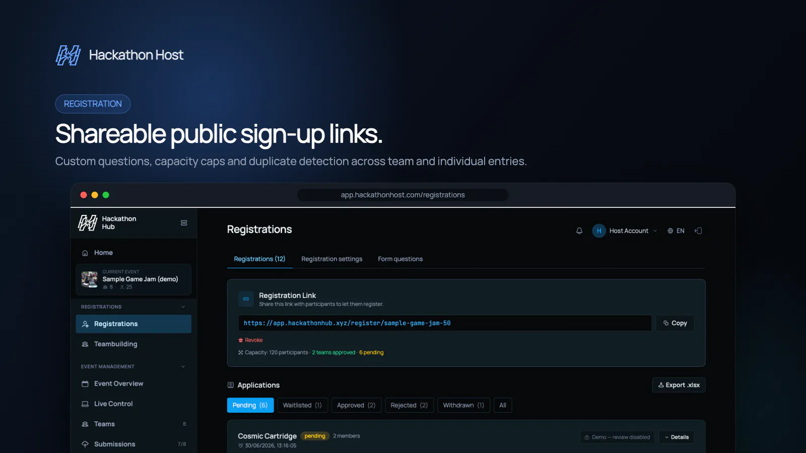 HackathonHost screenshot 7