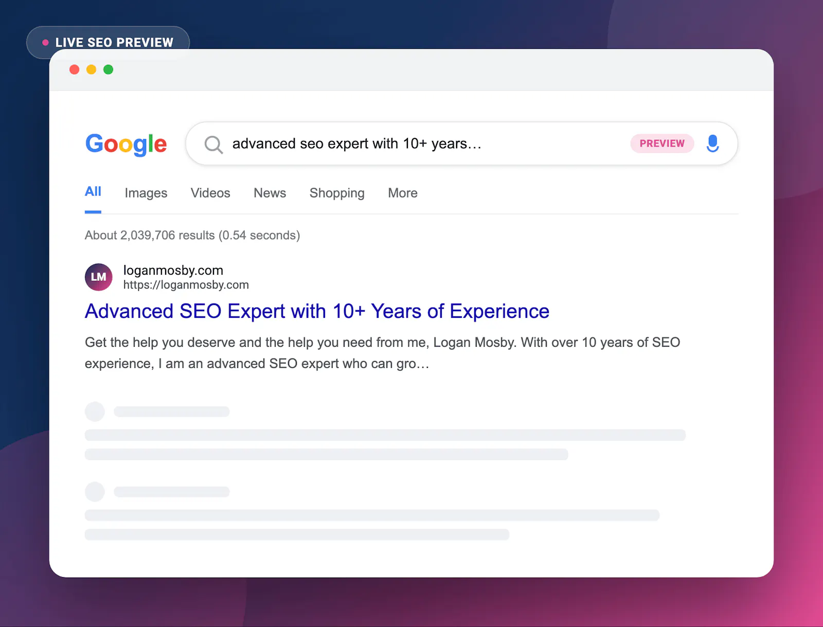 Google SERP Simulator screenshot 1