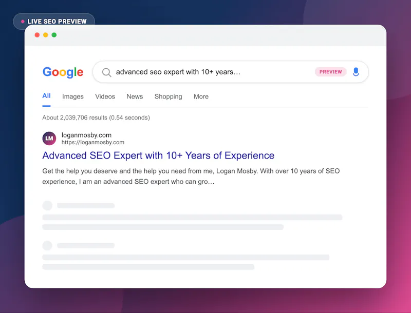 Google SERP Simulator screenshot 1