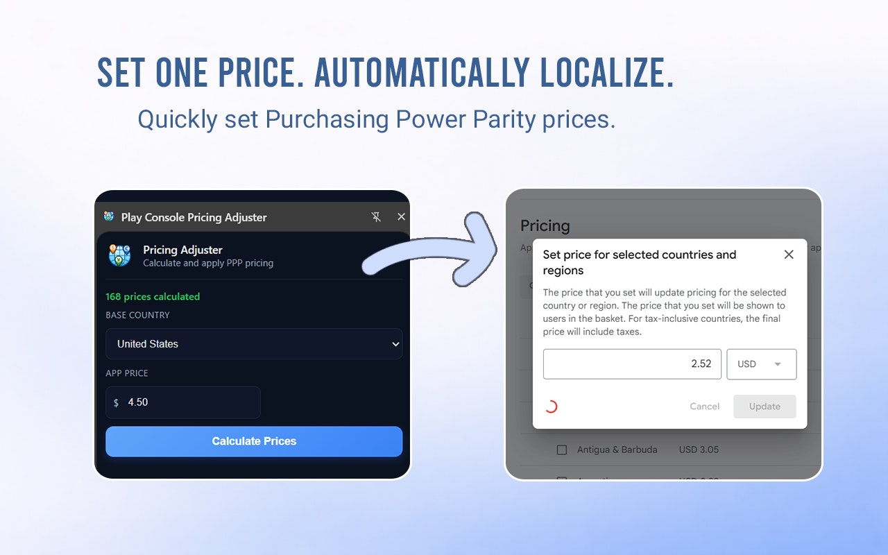 Play Console Pricing Adjuster gallery image