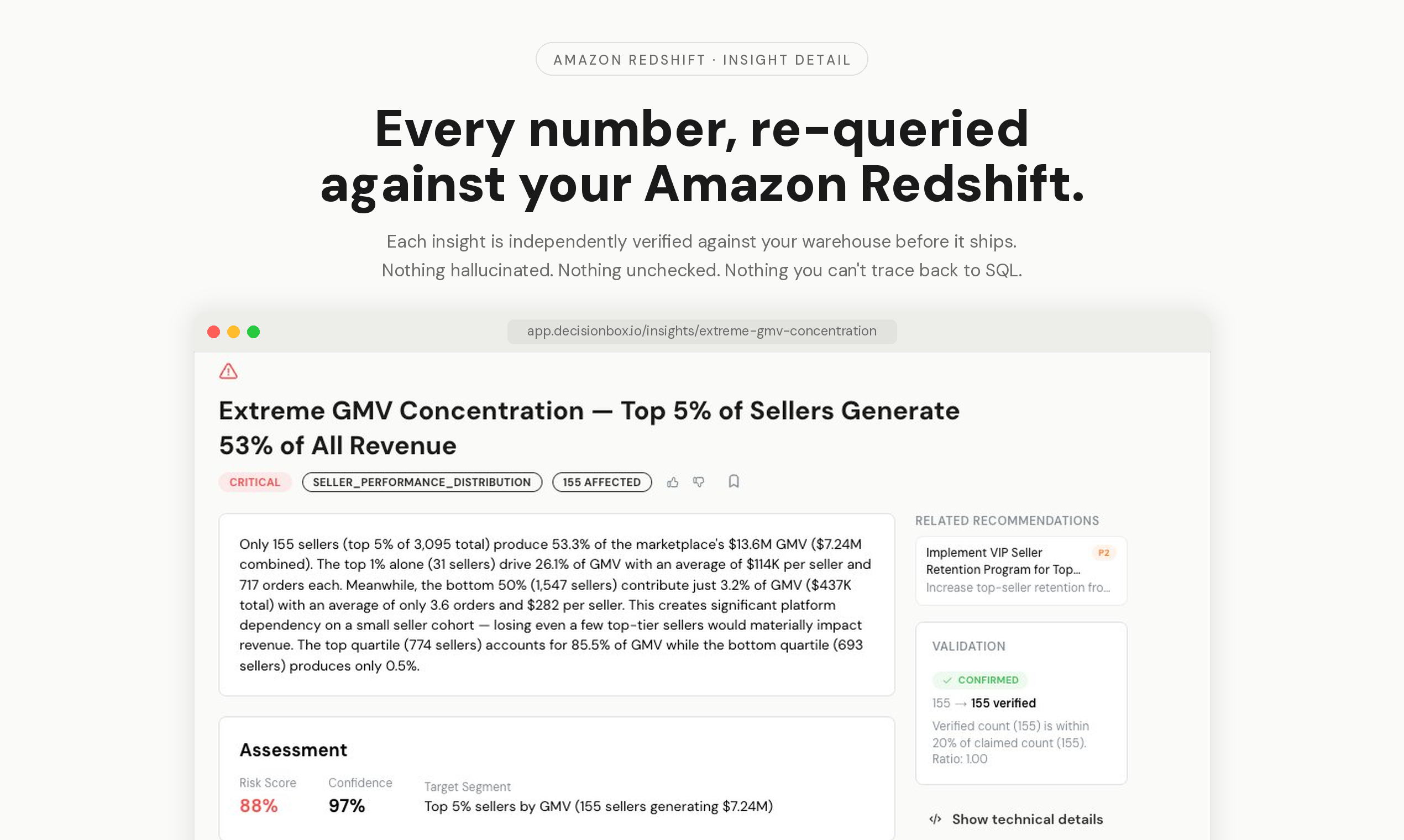 DecisionBox for Amazon Redshift gallery image