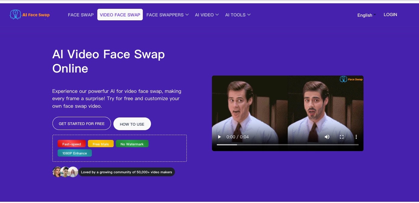 Gratis video -gezicht swap online - Swap gezichten voor elke video online in seconden media 1