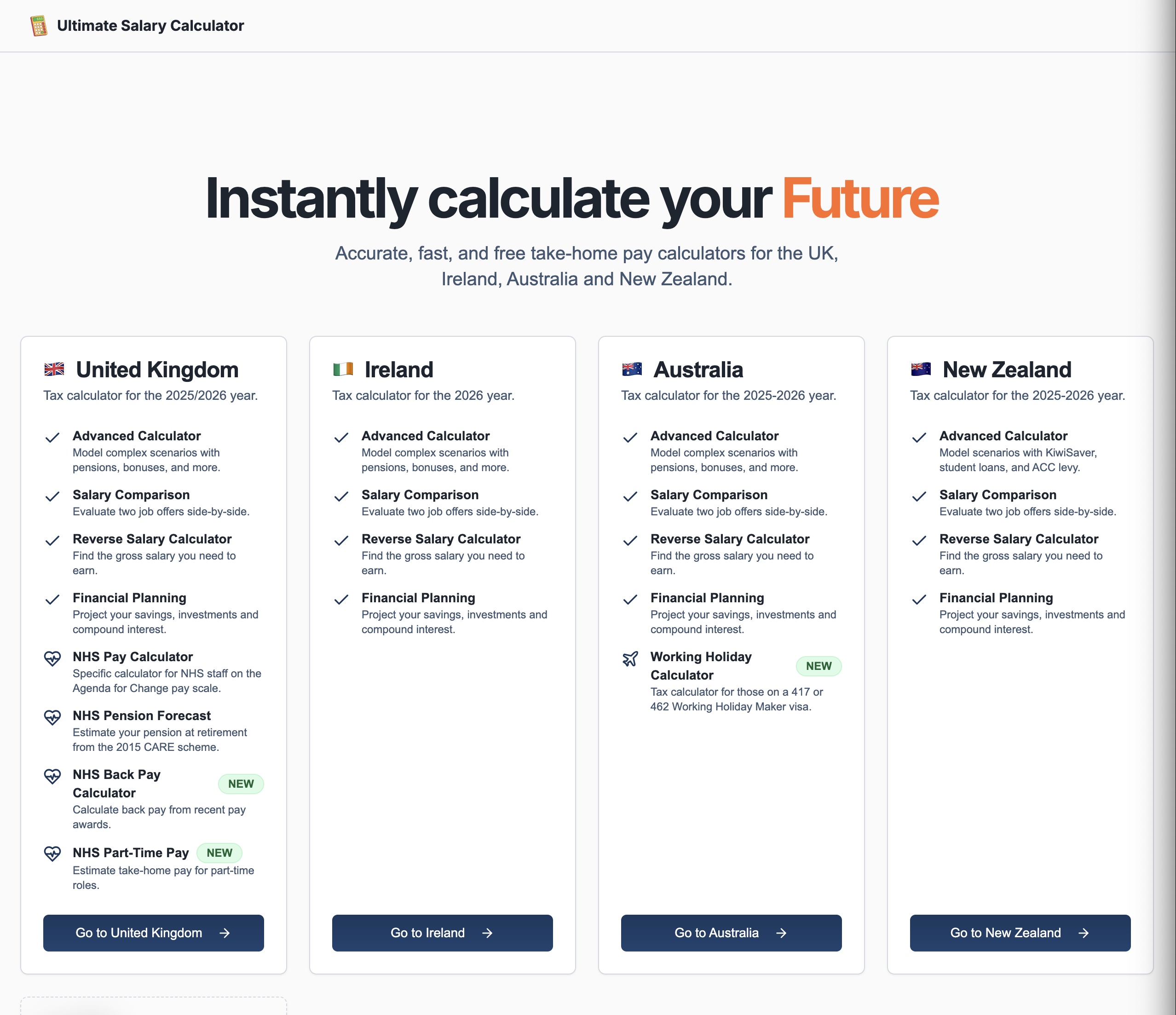Ultimate Salary Calculator - Main product screenshot demonstrating key features and user interface