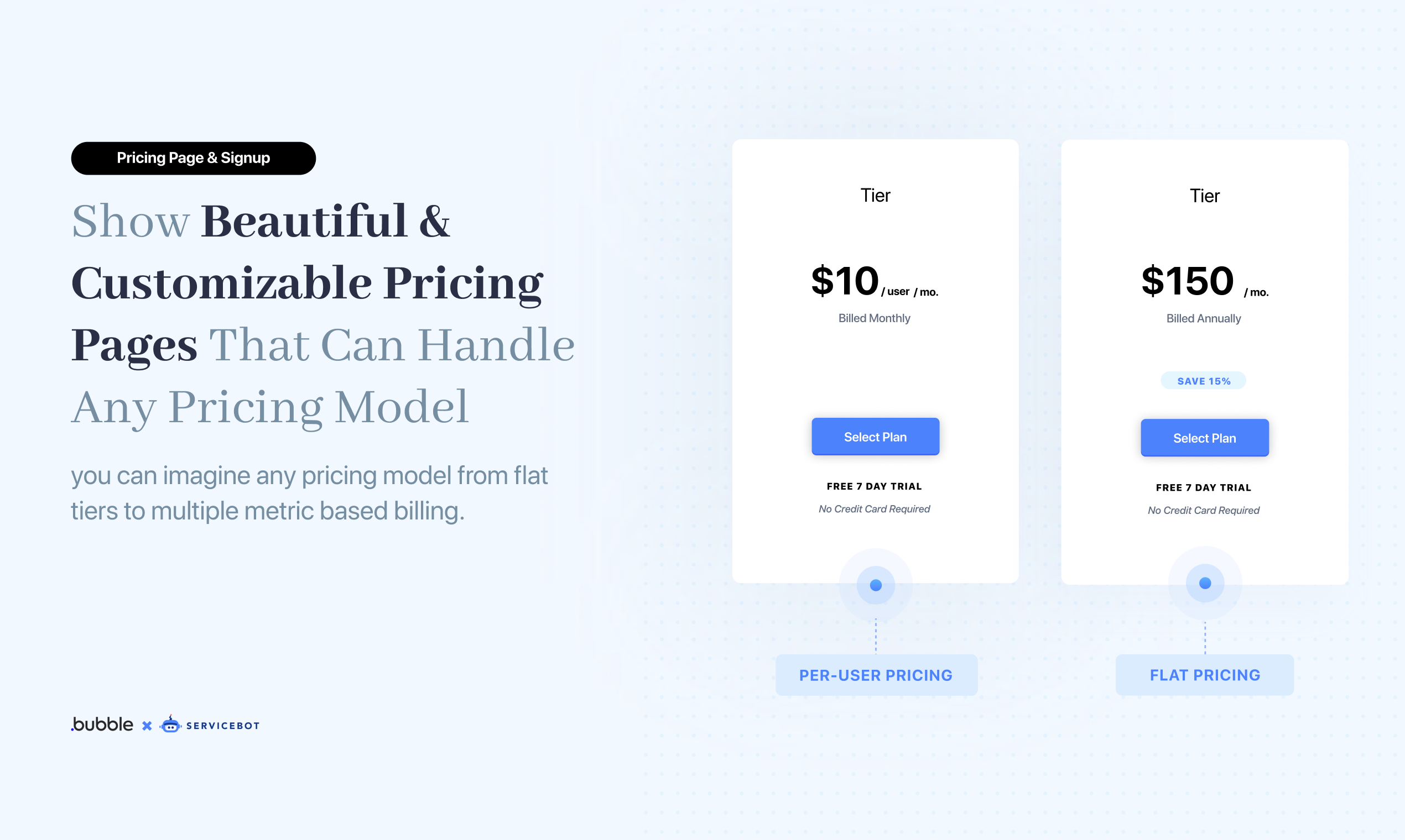 Bubble Customer Portal by Servicebot - Monetize your Bubble app in