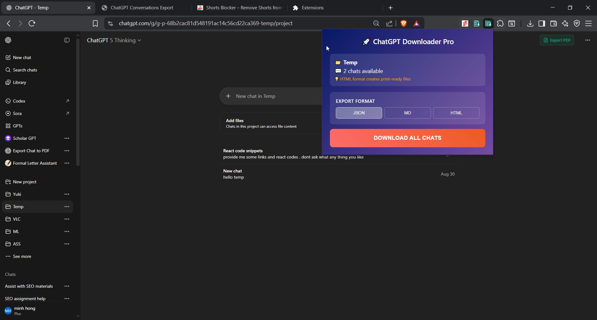 ChatGPT Folder Downloader Pro gallery image