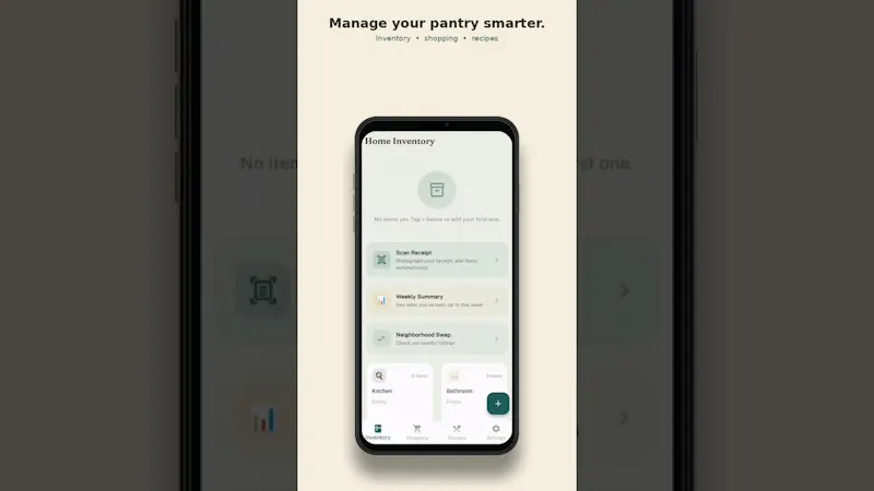 Carop - Pantry & Inventory screenshot 1 (video preview)