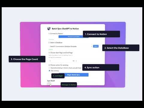 Batch Save ChatGPT to Notion gallery image