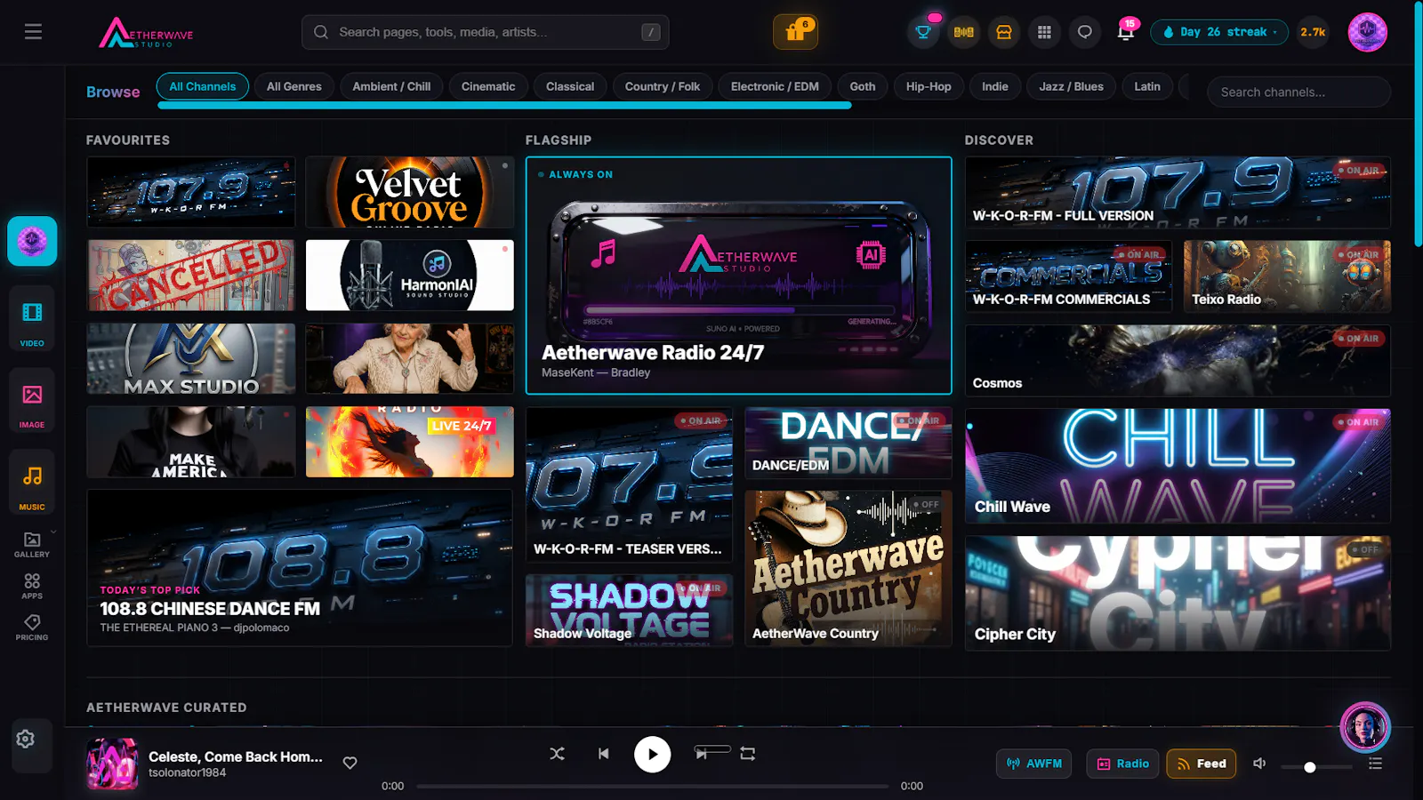 AetherWave Radio Network screenshot 3