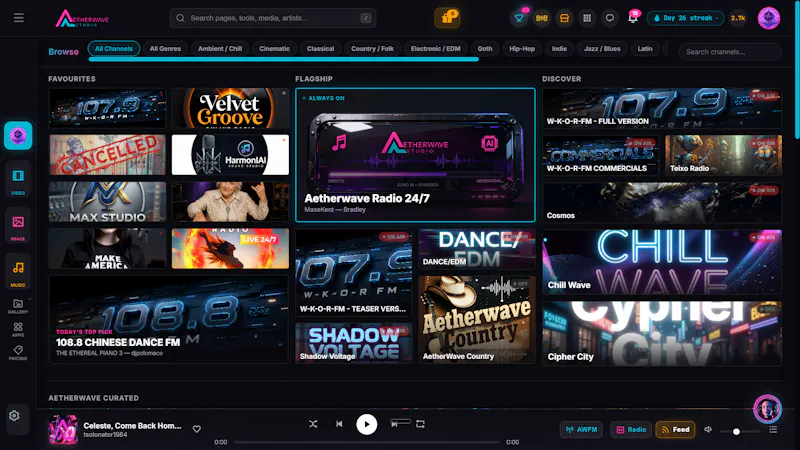 AetherWave Radio Network screenshot 3