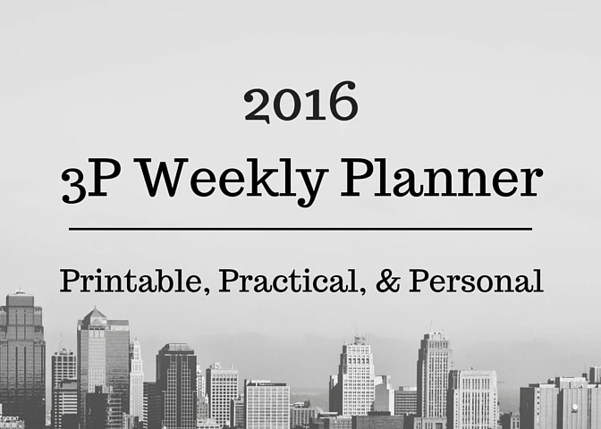 2016 3P Weekly Planner