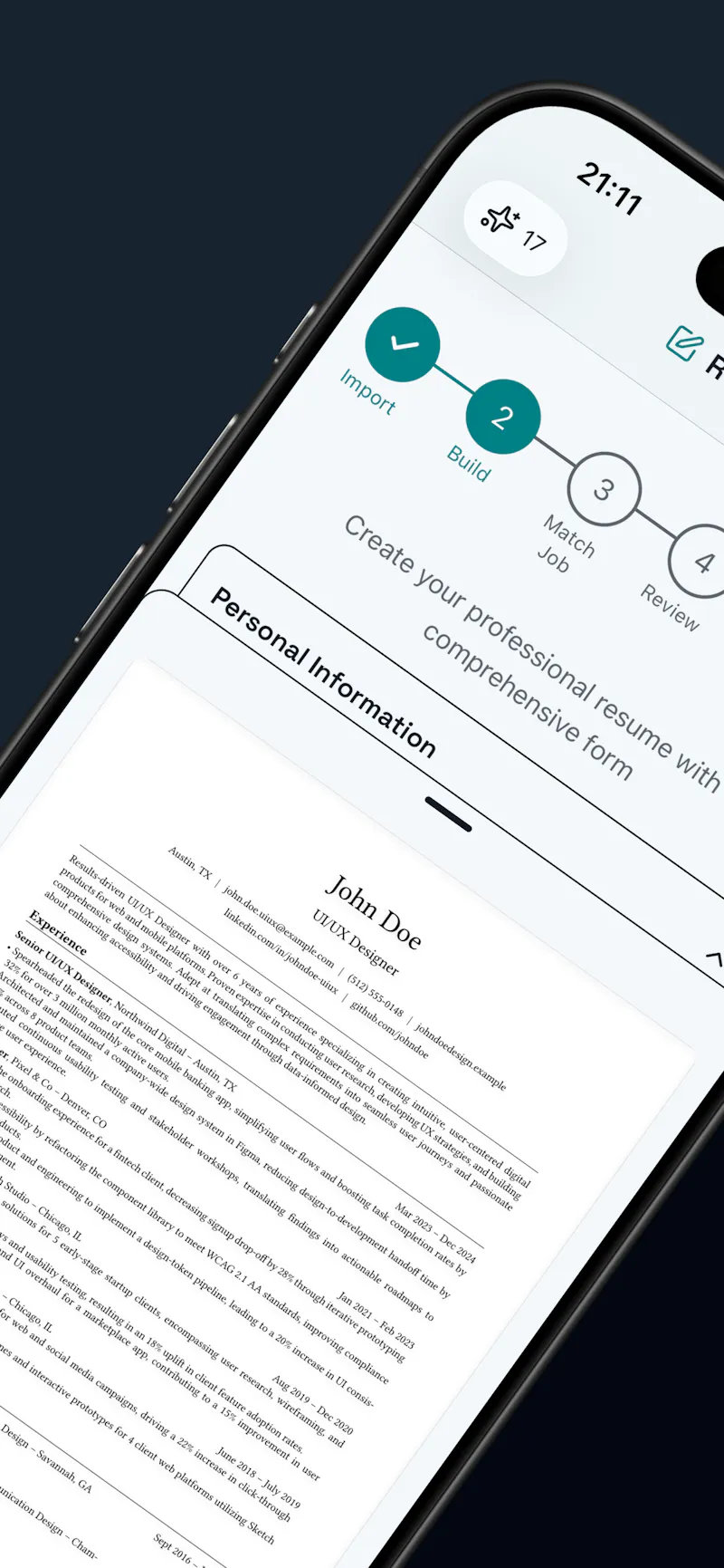 R1Resume screenshot 3