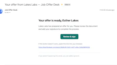 Job Offer Desk gallery image