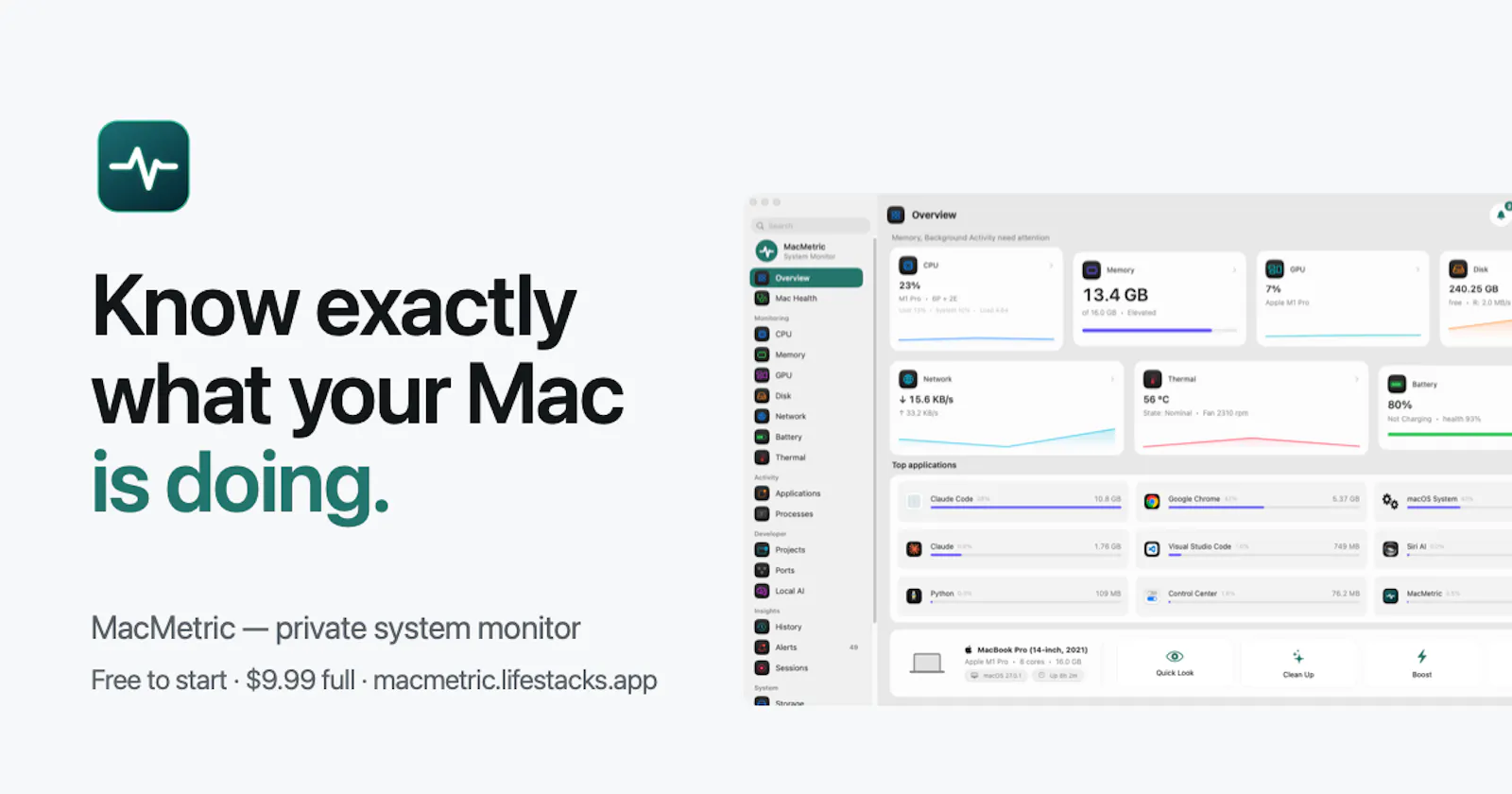 MacMetric screenshot 1