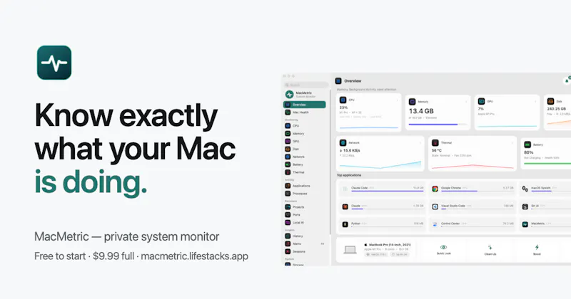 MacMetric screenshot 1