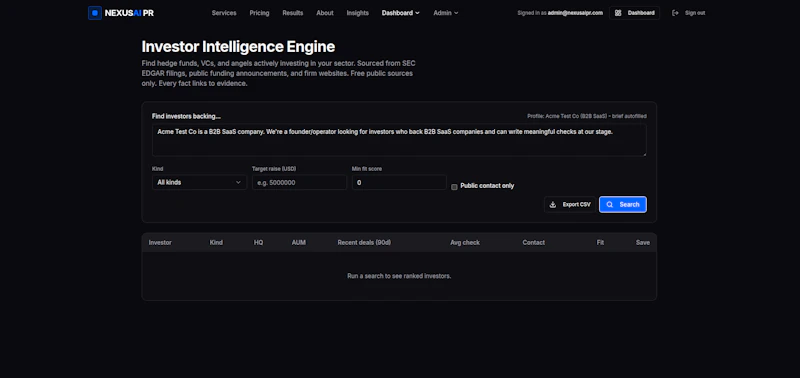 NEXUS AI PR screenshot 2