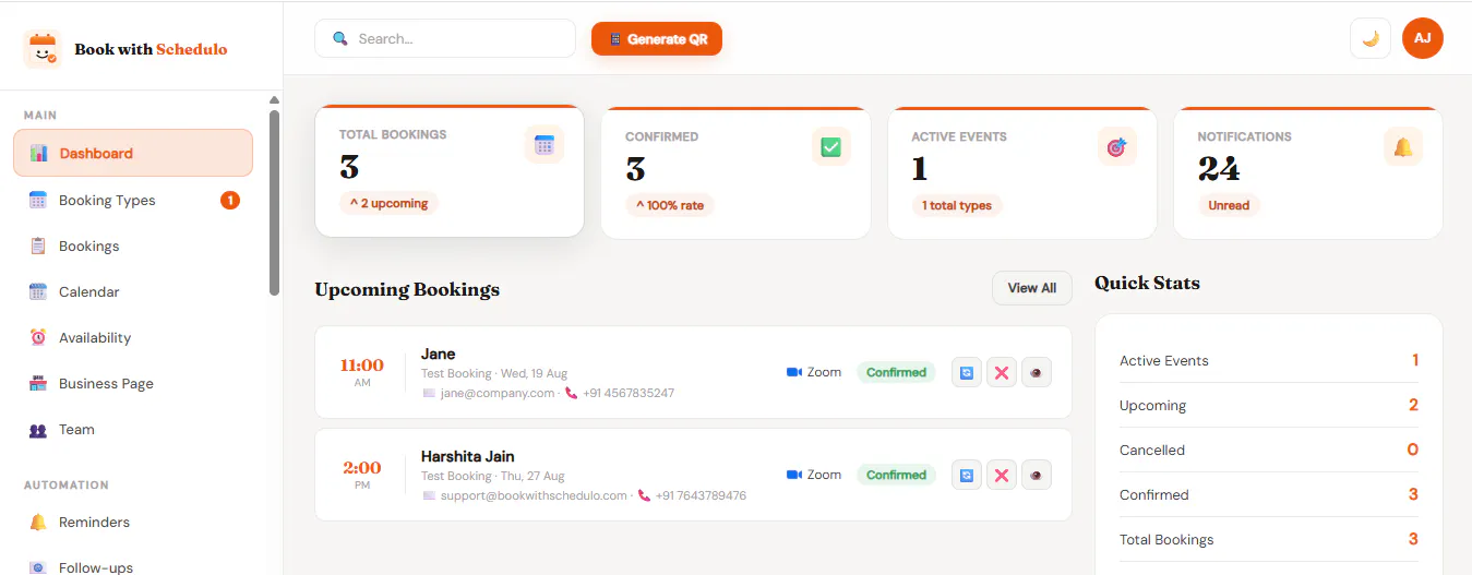 Book with Schedulo screenshot