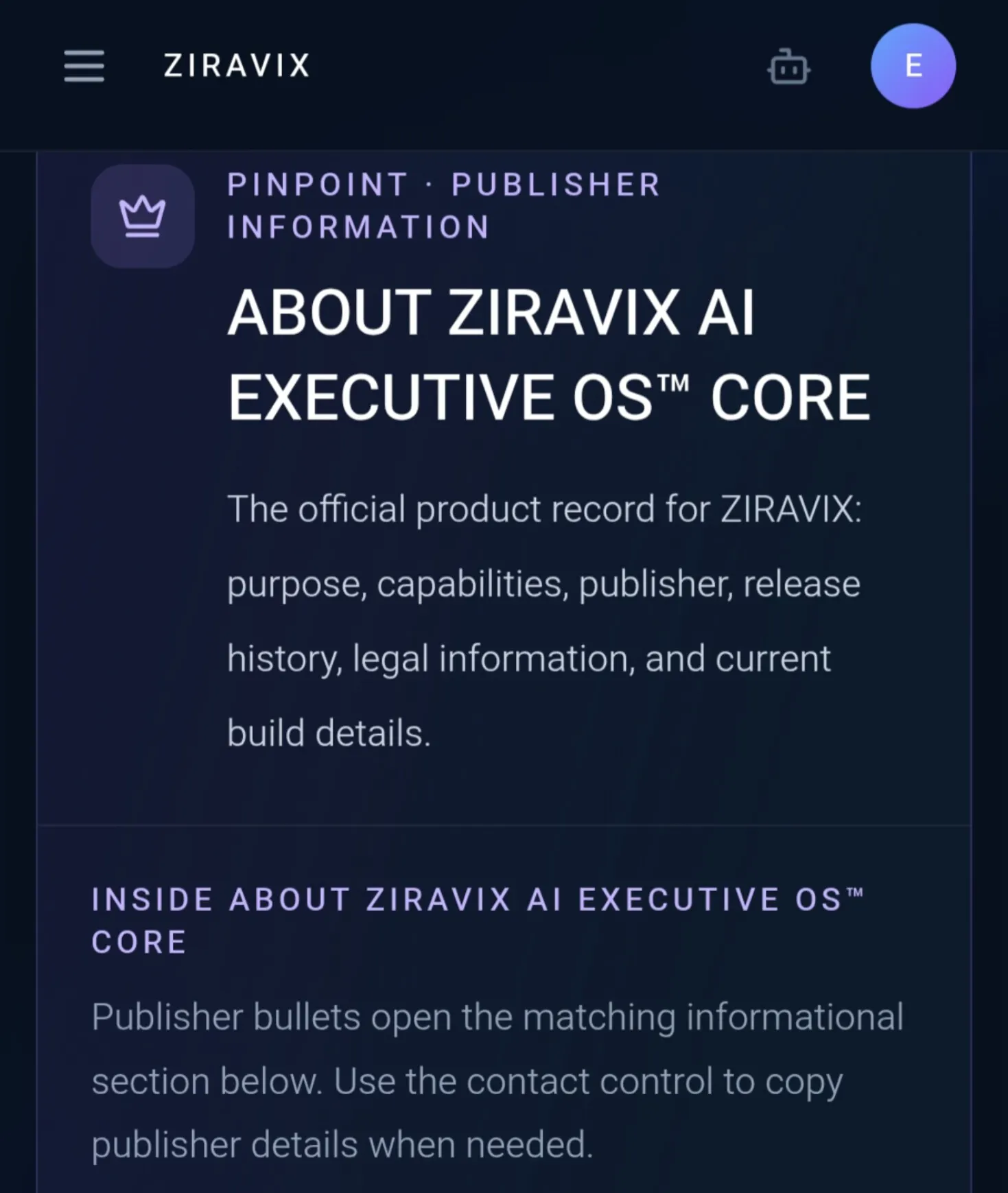 ZIRAVIX AI EXECUTIVE OS™ gallery image