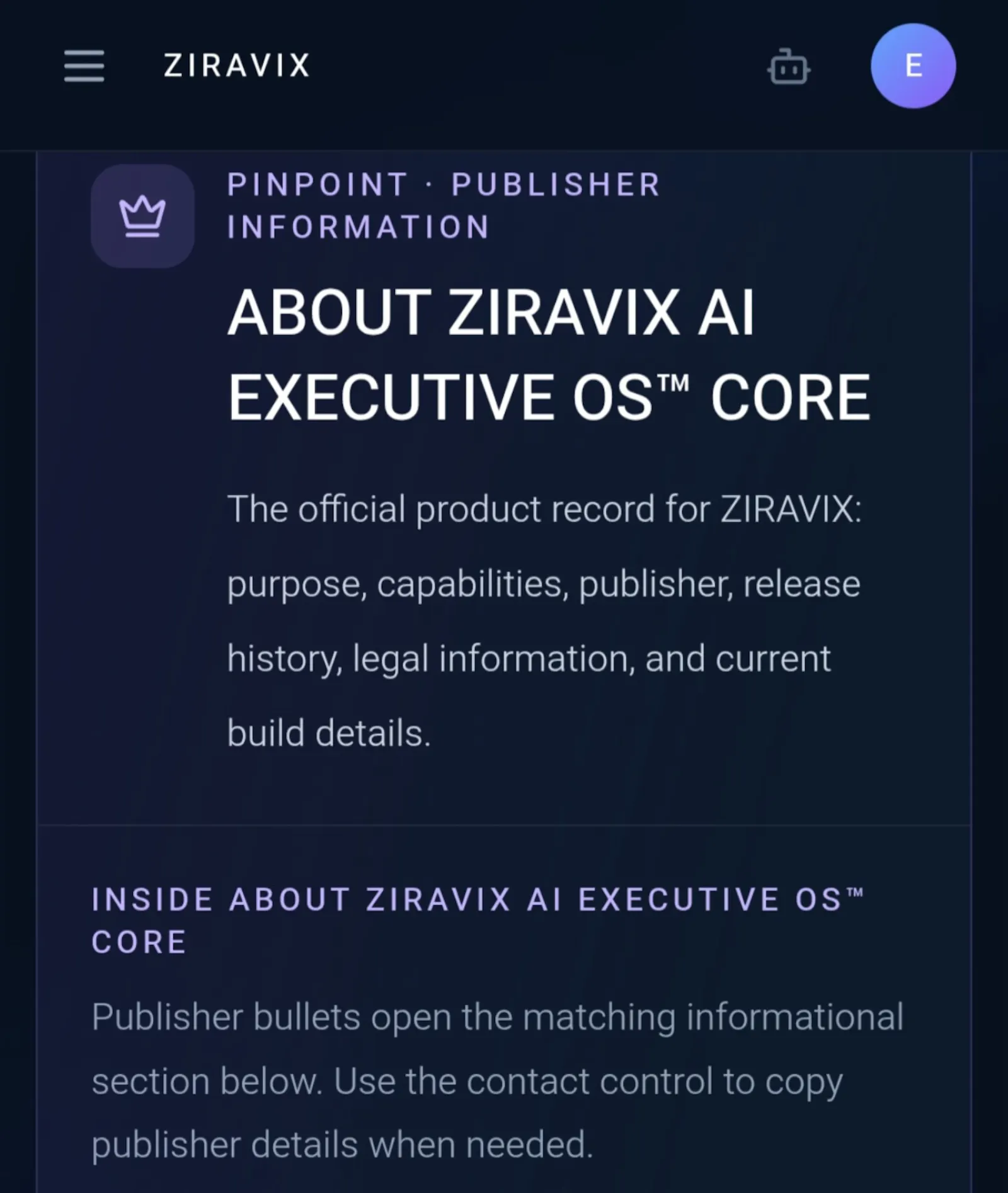 ZIRAVIX AI EXECUTIVE OS™ screenshot 5