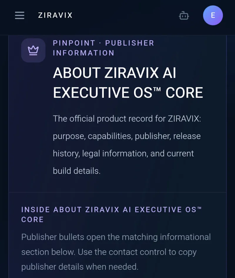 ZIRAVIX AI EXECUTIVE OS™ screenshot 5