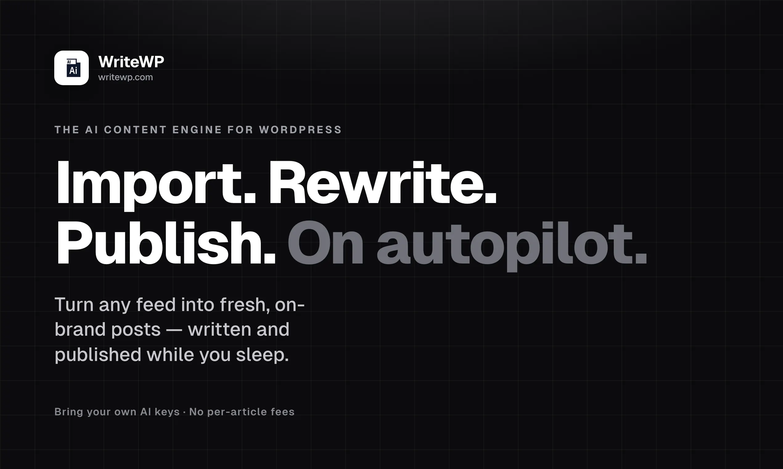 WriteWP – AI Autoblogging For WordPress gallery image