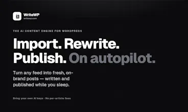WriteWP – AI Autoblogging For WordPress gallery image