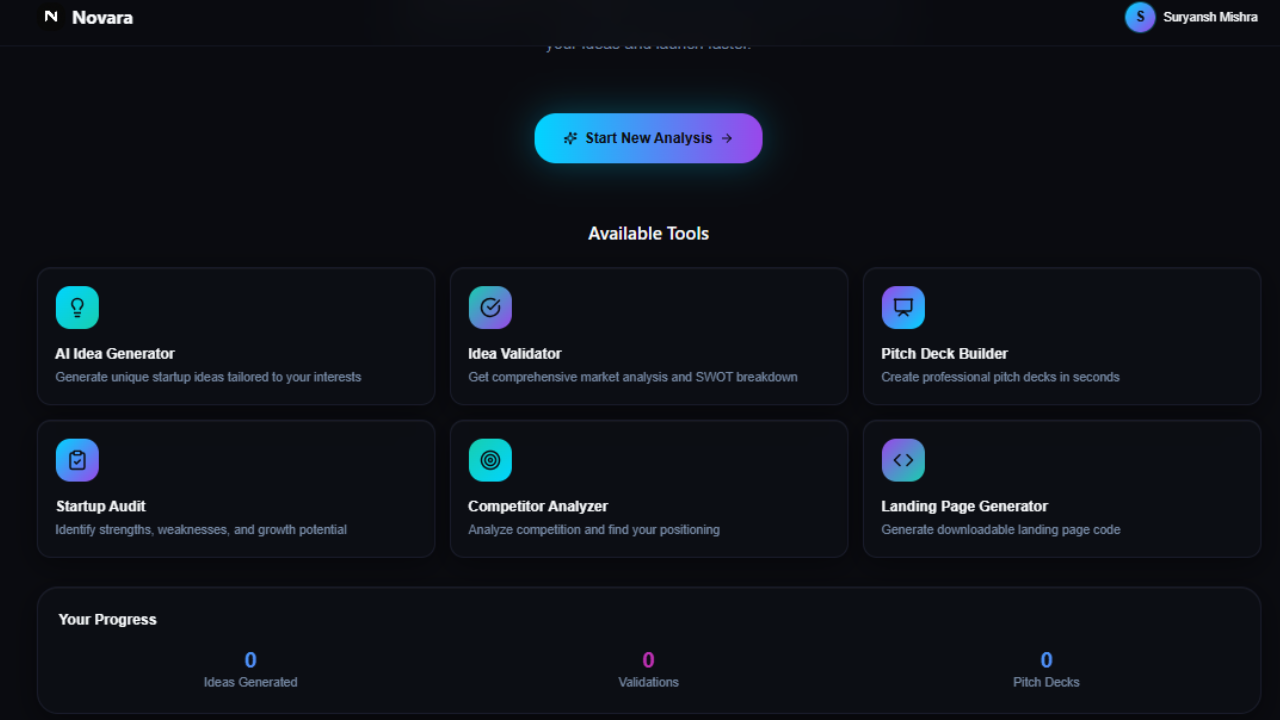 Novara AI - Screenshot 3 showing product features and functionality