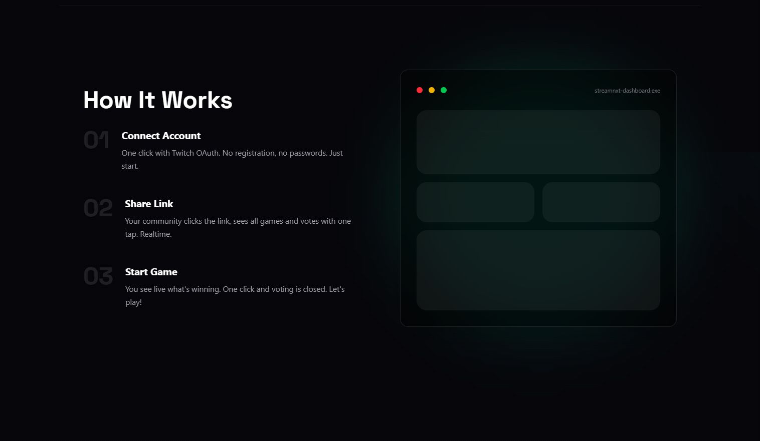 streamnxt.io - Main product screenshot demonstrating key features and user interface