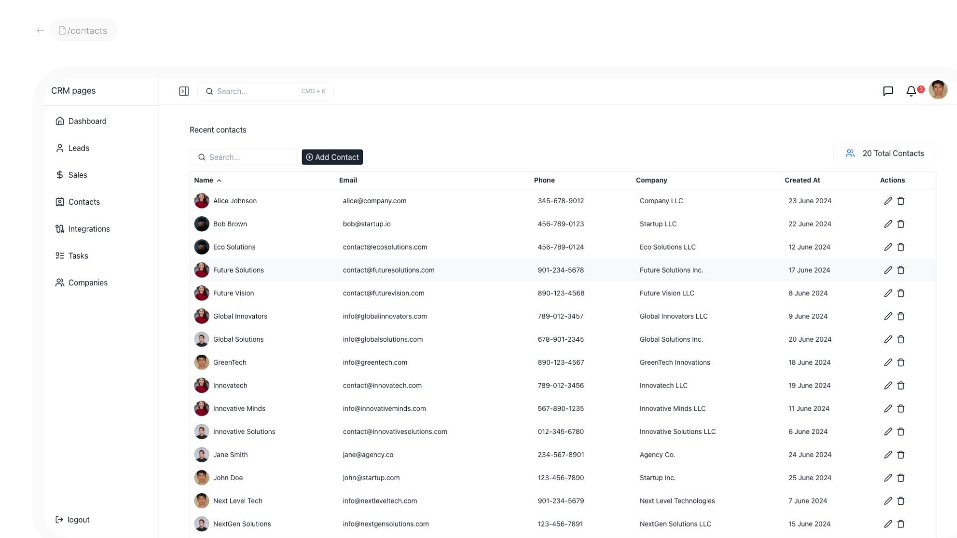 Modello di reazione del frontend SaaS CRM - SAAS CRM Frontend React Modello per SaaS CRM media 3