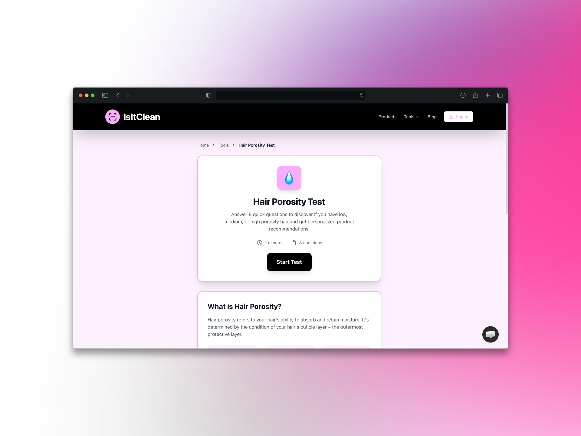 IsItClean Hair Porosity Test gallery image