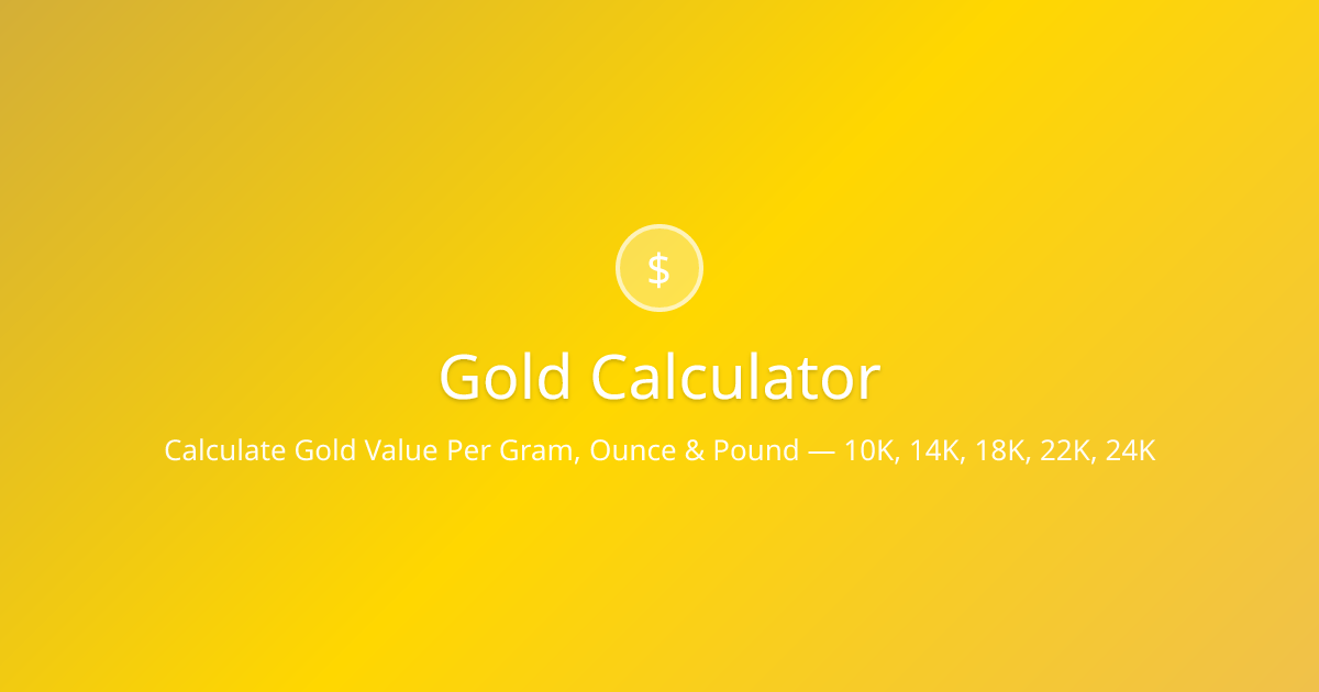 Gold Calculator screenshot 1