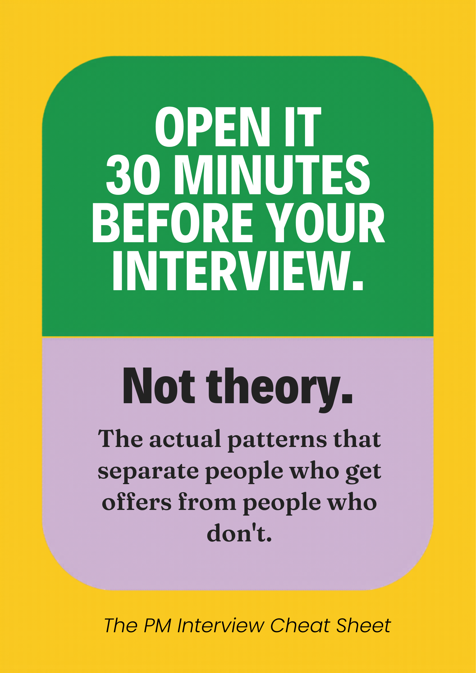 Product Manager Interview Cheat Sheet gallery image