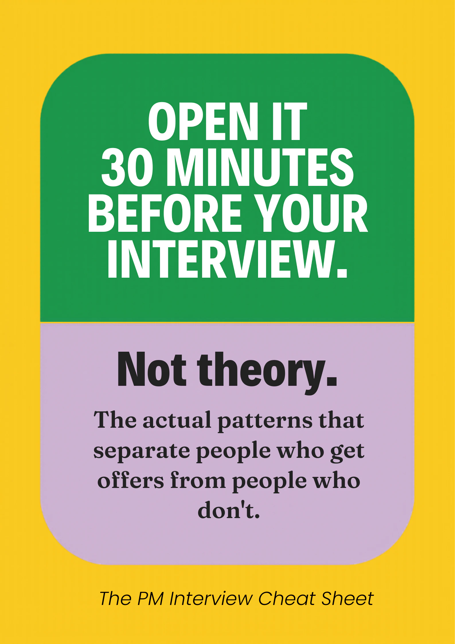 Product Manager Interview Cheat Sheet screenshot 1