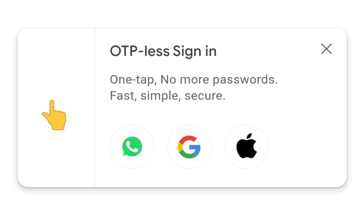 OTP-less One tap Sign in media 2