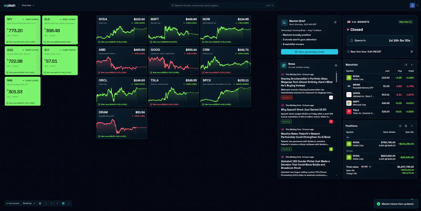 EQDash screenshot 4