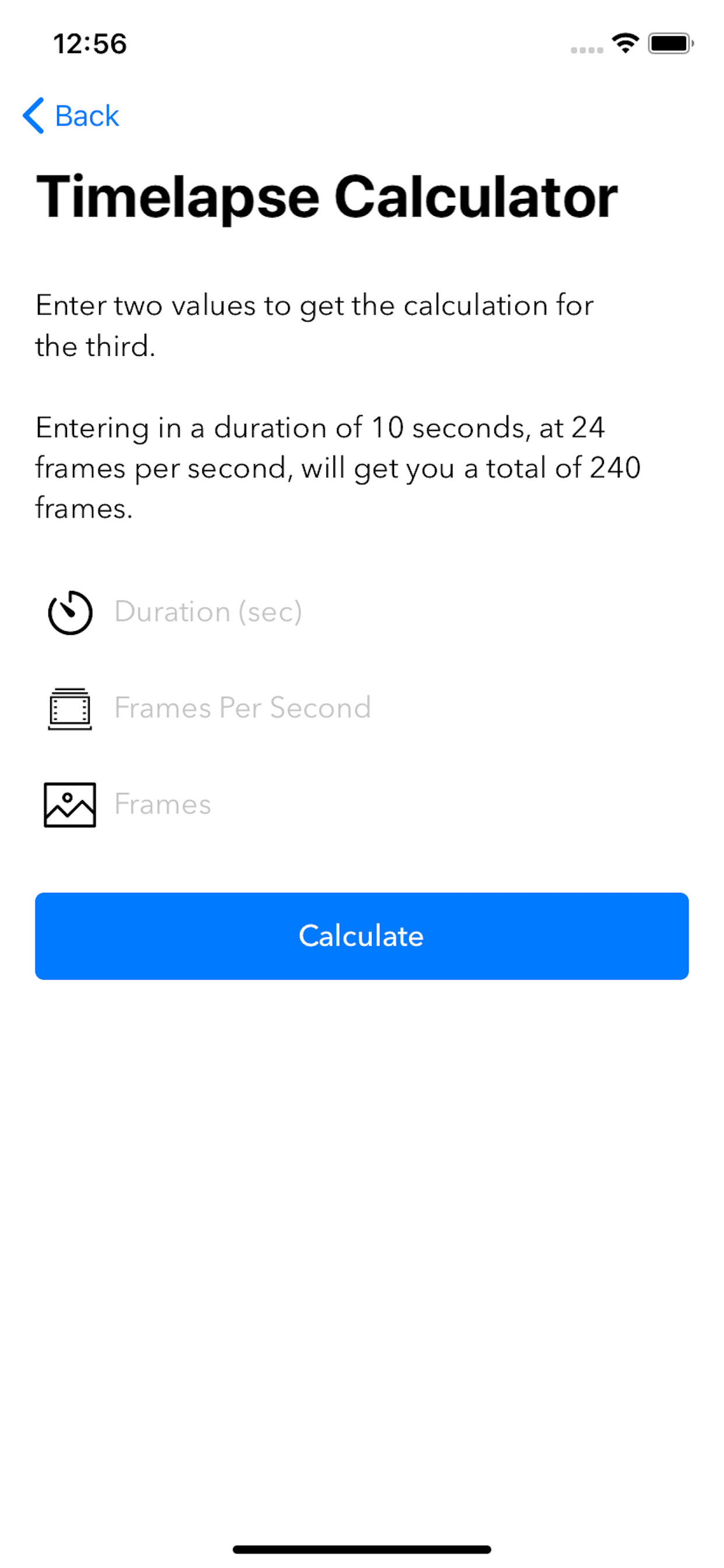 PhotographyCalc gallery image