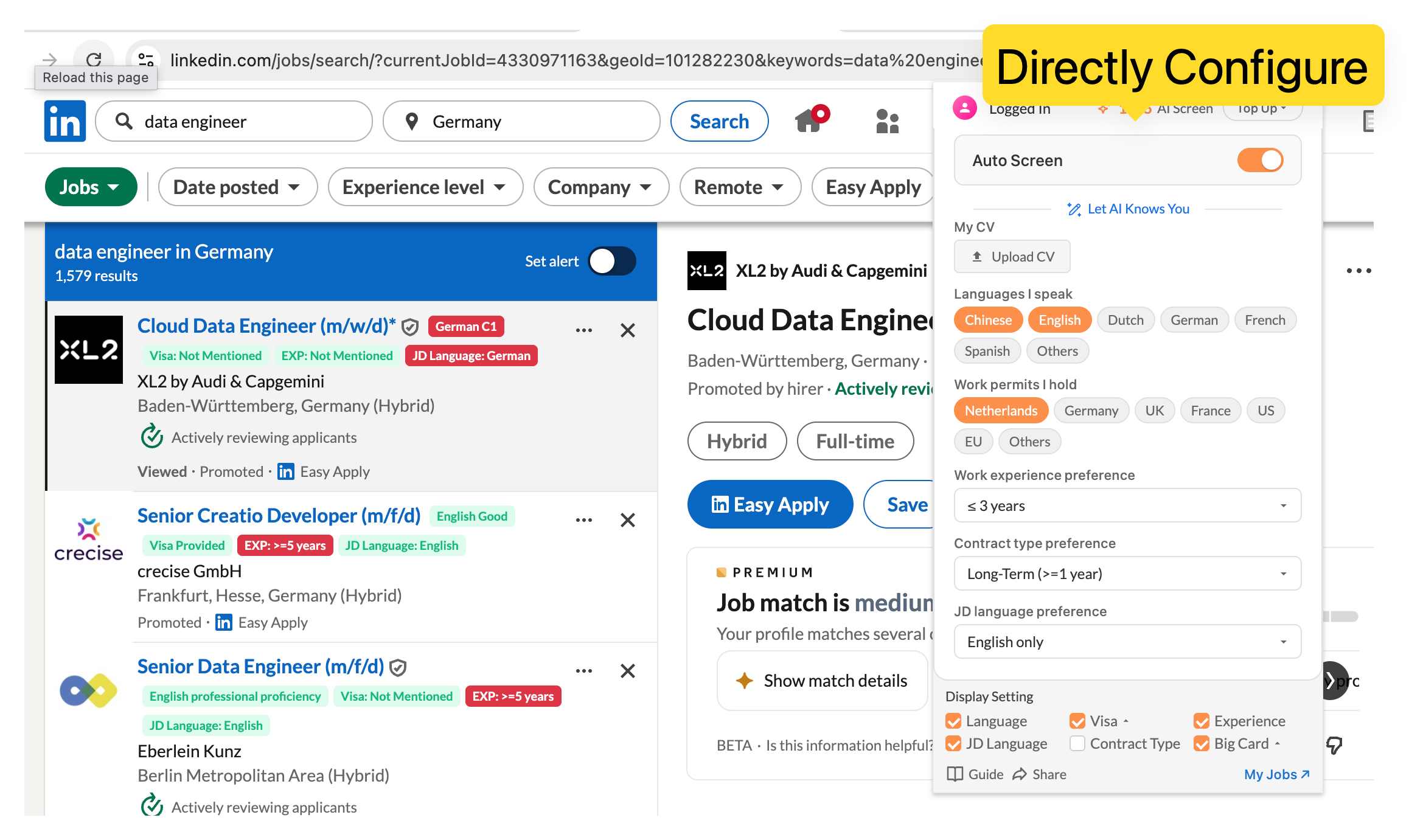 GoldenSeeker AI Job Highlighter gallery image